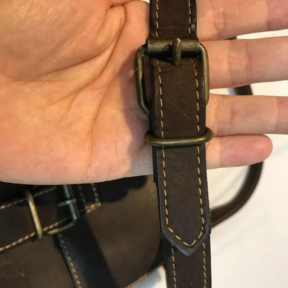 Stone Ridge Brown Leather Crossbody Purse - Picture 7 of 10